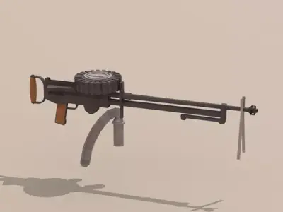 Lewis gun 3D model