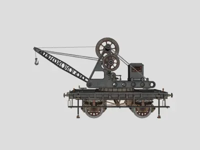 Railroad Crane 3D model