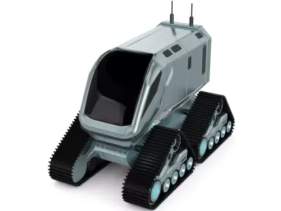 Snowcat Tracked Vehicle 3D model purchase