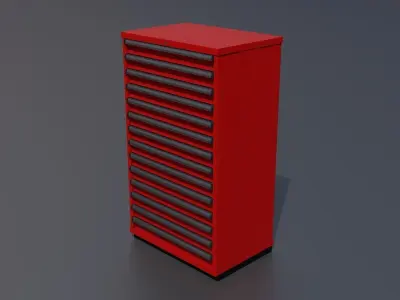 Workshop storage box large PBR 3D model