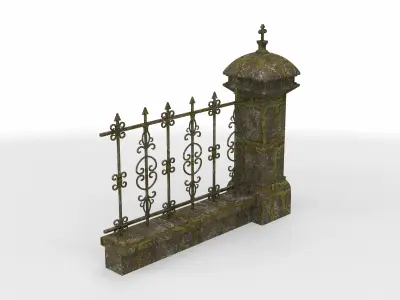 set architecture fence  3D model