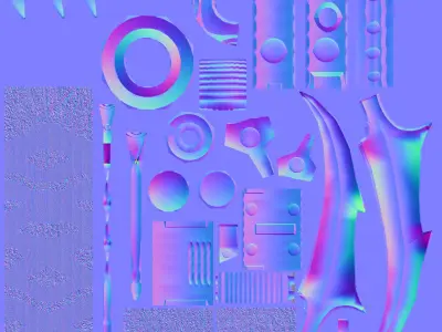 Chaos Scythe Low-poly 3D model