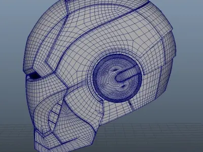 ironman Marvel super hero Helmet realistic highpoly metaverse 3D model