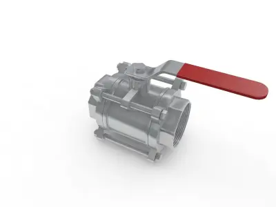 Valve Ball steel for industrial 3D model