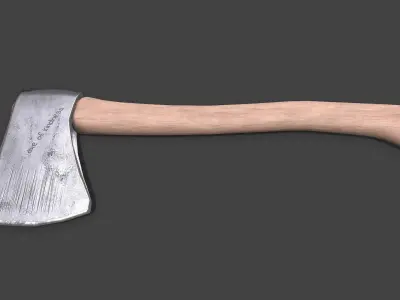 Hatchet Axe Low-poly PBR Free low-poly 3D model