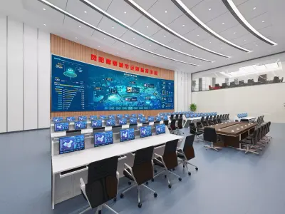 Control room Low-poly 3D model get