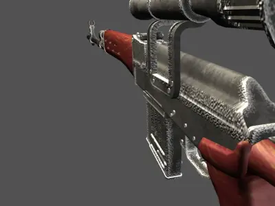 SVD sniper rifle Low-poly 3D model