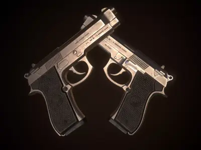 Beretta M9 Low-poly 3D model purchase