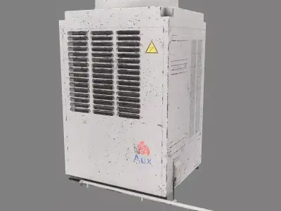 Industrial air conditioning Low-poly 3D model