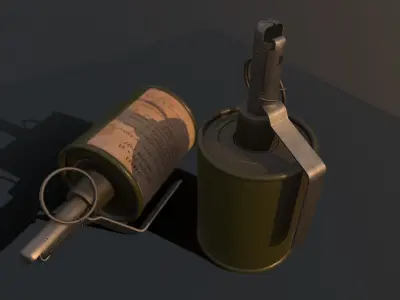 RG-42 Hand Grenade - GameReady Model Low-poly 3D model