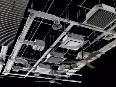Ceiling Pipes 3D model