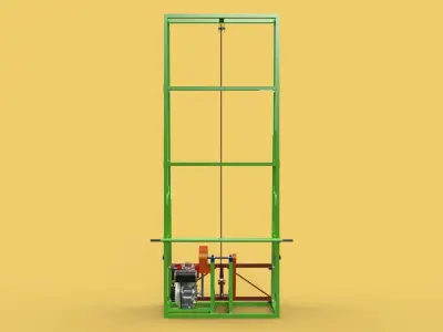 SUGARCANE LOADER LIFTER MACHINE LIFTING TO THE TRUCK 3D model