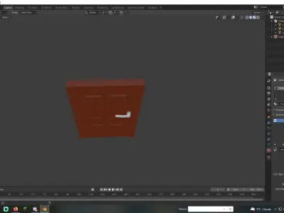 Doors wooden door Free low-poly 3D model