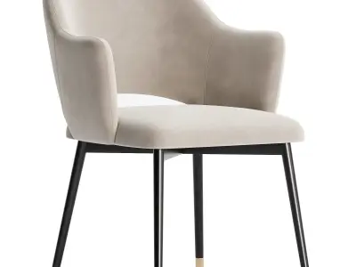 Eva Carver Dining Chair 3D model