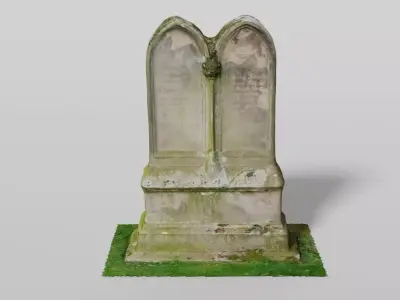 Scanned historical headstone model 3D model