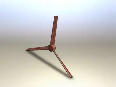 Propeller wind turbine Free 3D model by brijesh