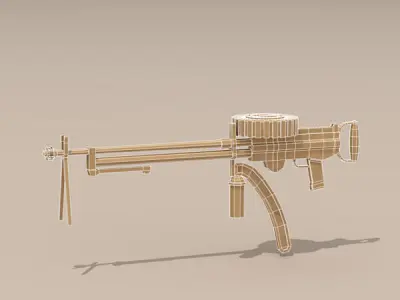 Lewis gun 3D model