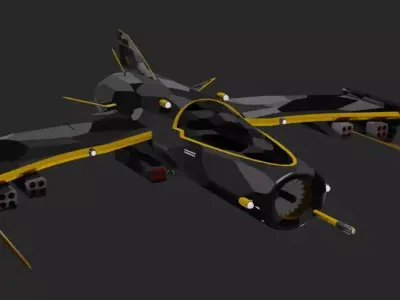 Battle starship 3D model