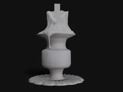 Antique Candle Stand - PBR 3D model