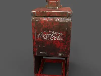 Old Cola Machine Low-poly 3D model purchase