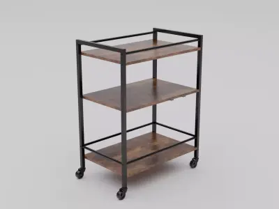Trolley Storage Rack Low-poly 3D model purchase