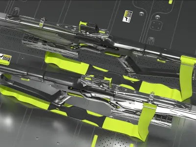 Concept Sci fi rifle 3D model