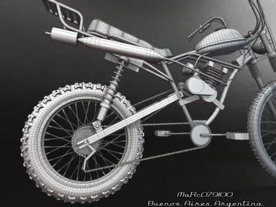 Motorized Bike Yamaha Penta 3D model