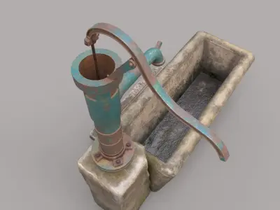 Hand Water Pump 3D model