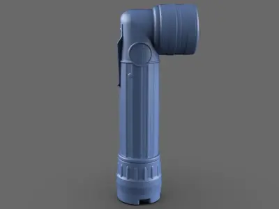 MX-991U Army Flashlight 3D model