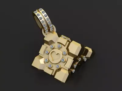 Companion Core Diamond Heart Medallion 3D print model