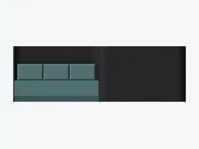 Booth - Simplicity - S Curve - Ottoman Combo Low-poly 3D model
