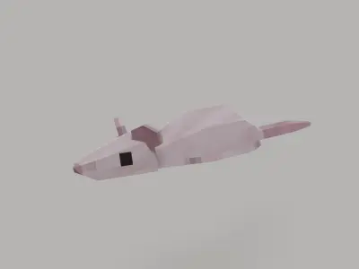 Low Poly Rat Low-poly 3D model