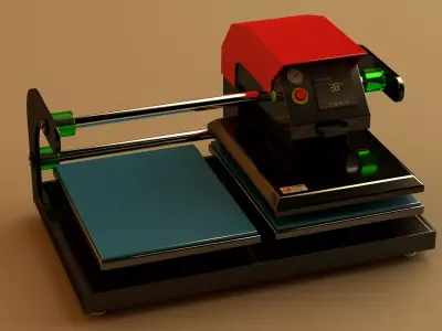 Double Bed Heat Press Machine 3D model