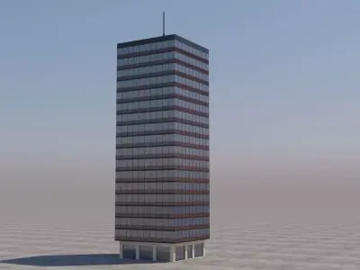 Modern Building Exterior Skyscraper 2 3D model