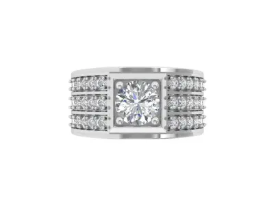 Art Deco Ring 3D print model 43