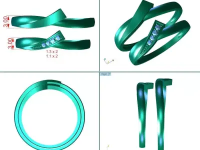 Wedding ring - 7 3D model