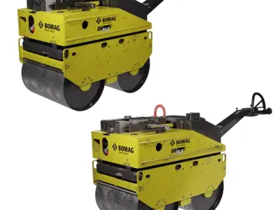 Vibrating Roller Bomag BW 65H 3D model
