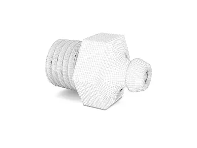 Grease fitting 02 3D model