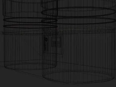 Imperial Hangar Container  Low-poly 3D model