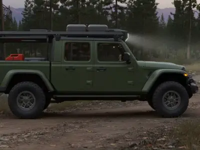 Desert Rally Off-Road Pickup Truck  Rigged Game-Ready Vehicle  3D model