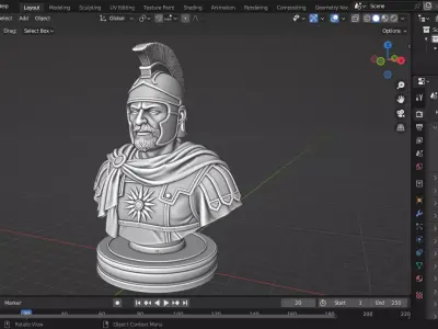 Macedonian Phalangite Soldier Pawn Chess Piece 3D print model