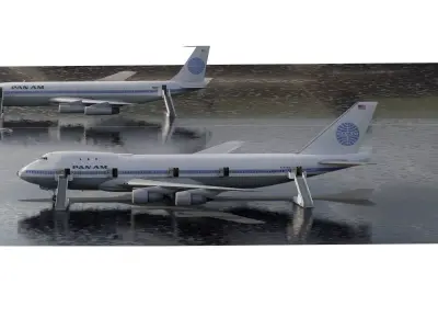 1970s Boeing 707 and 747 3D model