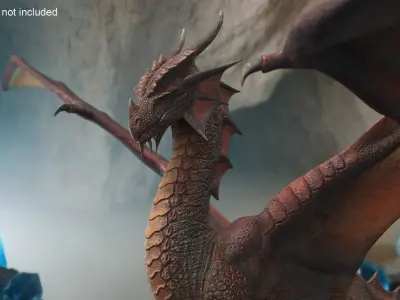 Dragon Fantasy Beast Standing 3D model