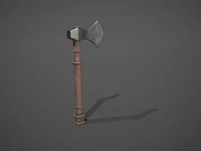 Antique Axe Low-poly 3D model