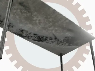 Table of Metal - Game Ready - 4k Low-poly 3D model