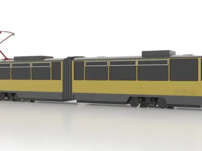 Tatra KT4DtM Low Low-poly 3D model