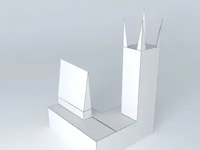 church paper tower Free 3D model