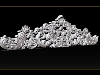 Furniture  wood carving file stl OBJ and ZTL for CNC 3D print model