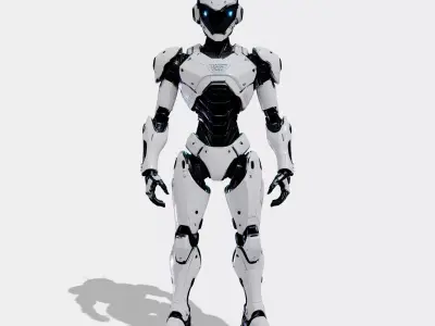 Humanoid Robot Character 5 Low-poly 3D model