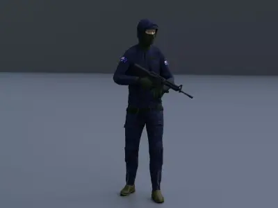 Australia Soldier 3D model